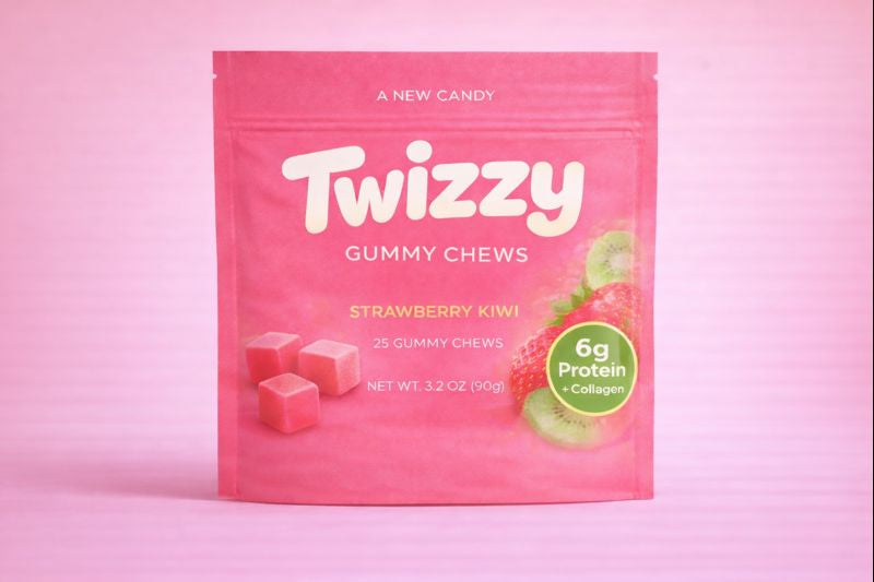 Twizzy Gummy Chews – Strawberry Kiwi